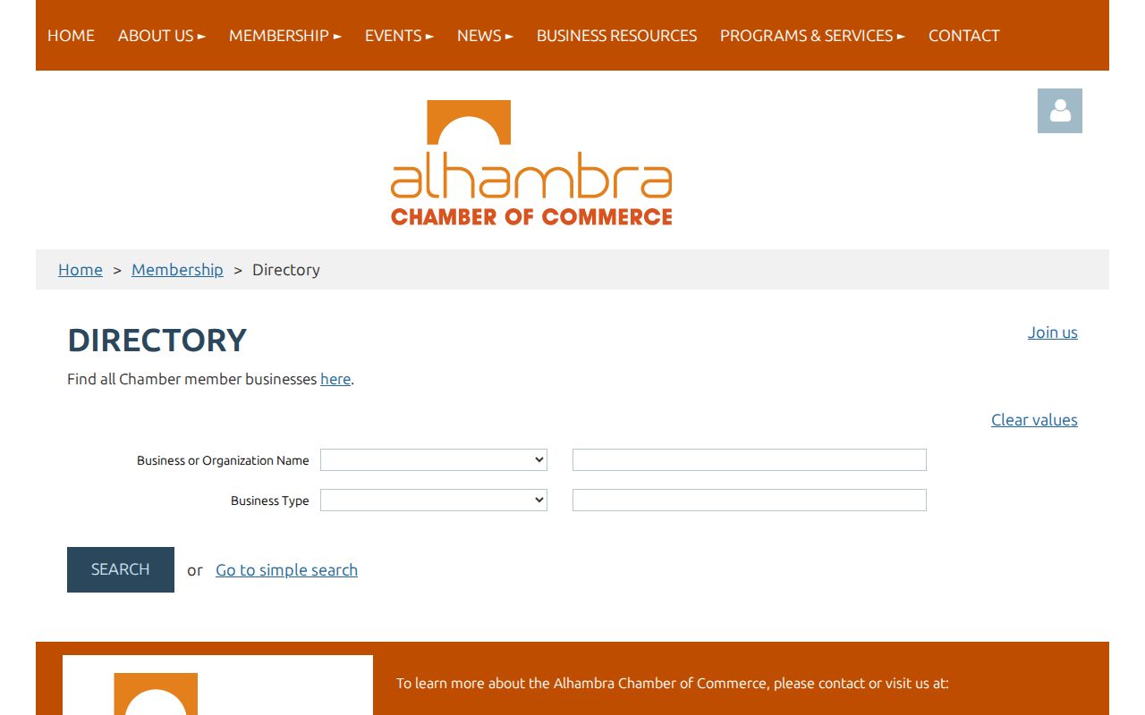 Alhambra city directory Chamber business directory