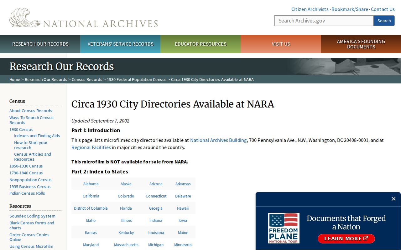 Alhambra city directory NARA circa 1930 directory inventory