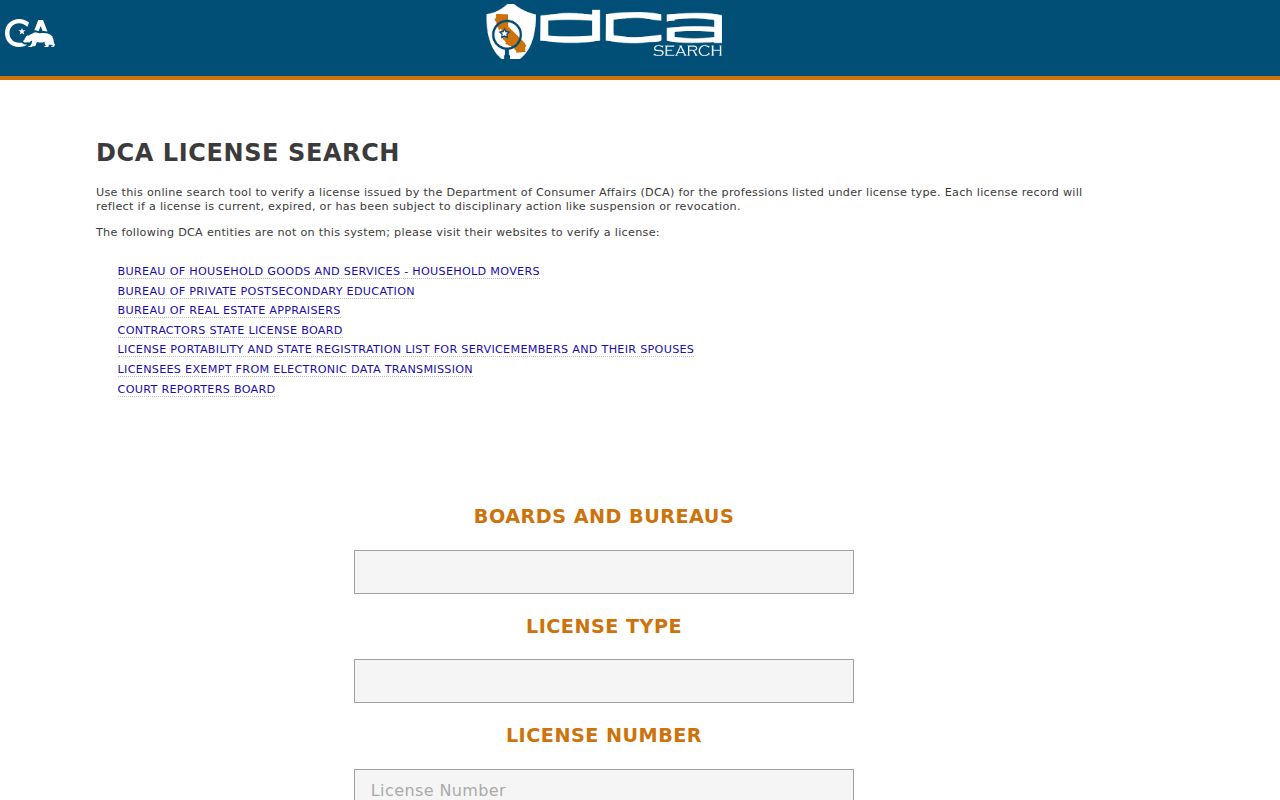 Alhambra residents directory California professional license search