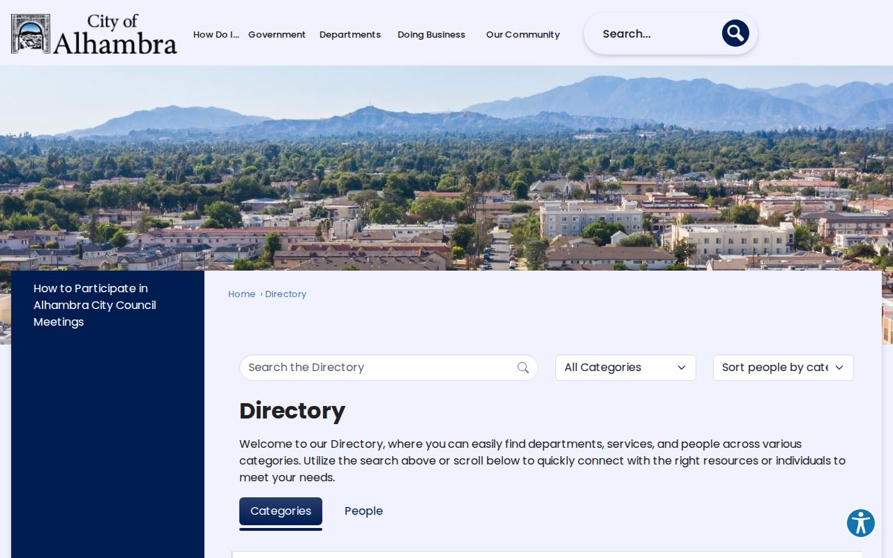 Alhambra neighbors city department directory and civic contacts