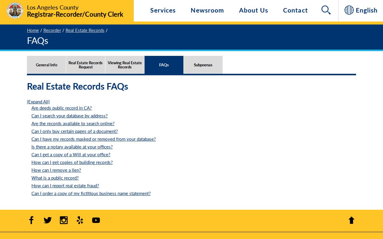 Alhambra previous residents recorder grantor and grantee search FAQ