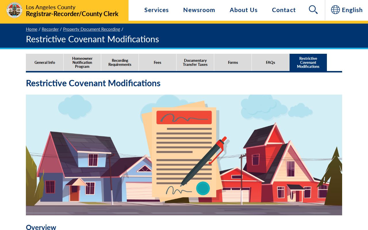 Alhambra previous residents restrictive covenant modification records