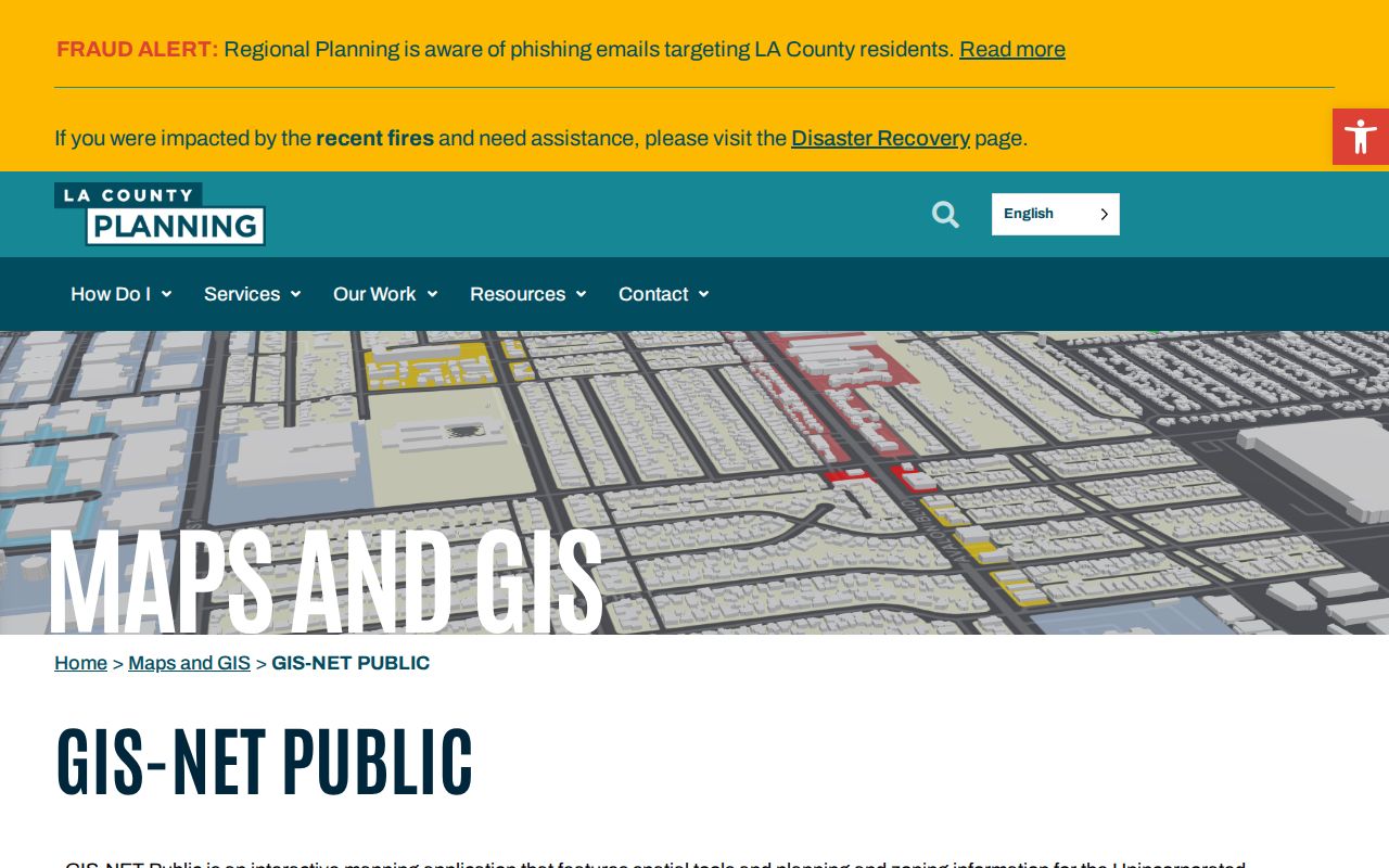 Alhambra street directory GIS-NET parcel and boundary tools
