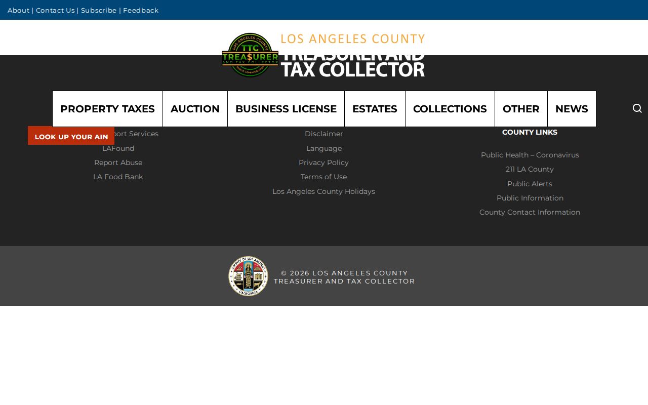 Alhambra street directory county property search by address and AIN