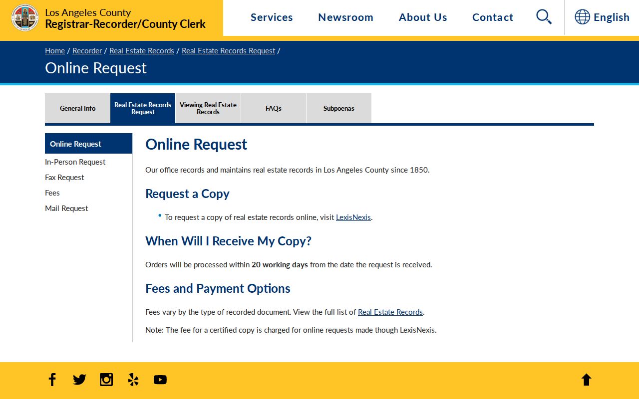 Alhambra street directory recorded document copy ordering